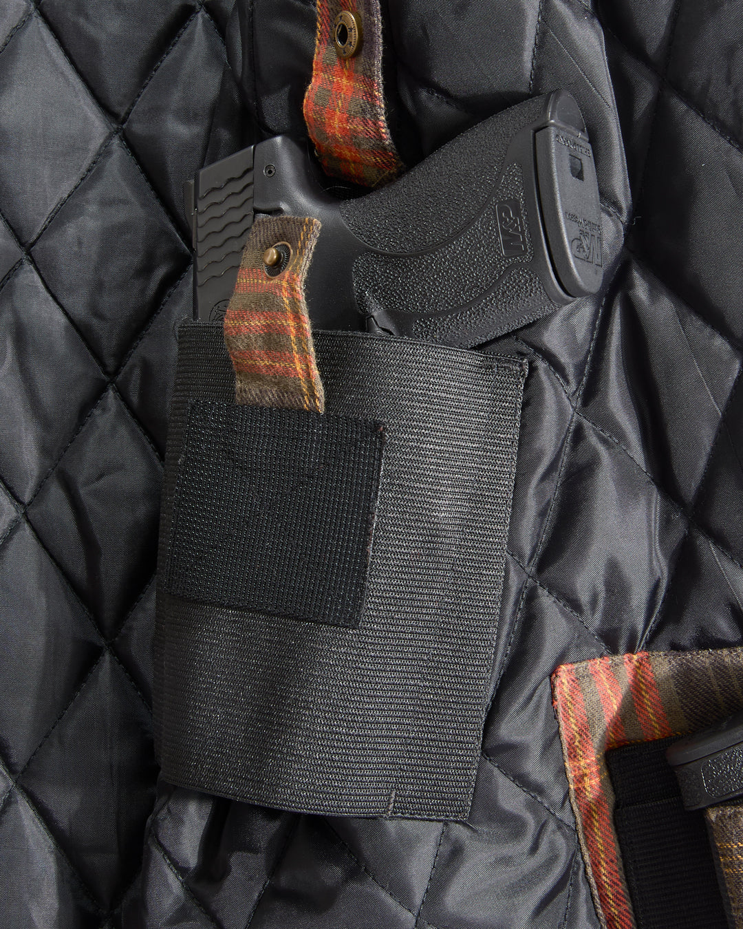 Concealed Carry Quilt Lined Shirt Jacket