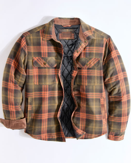 Concealed Carry Quilt Lined Shirt Jacket