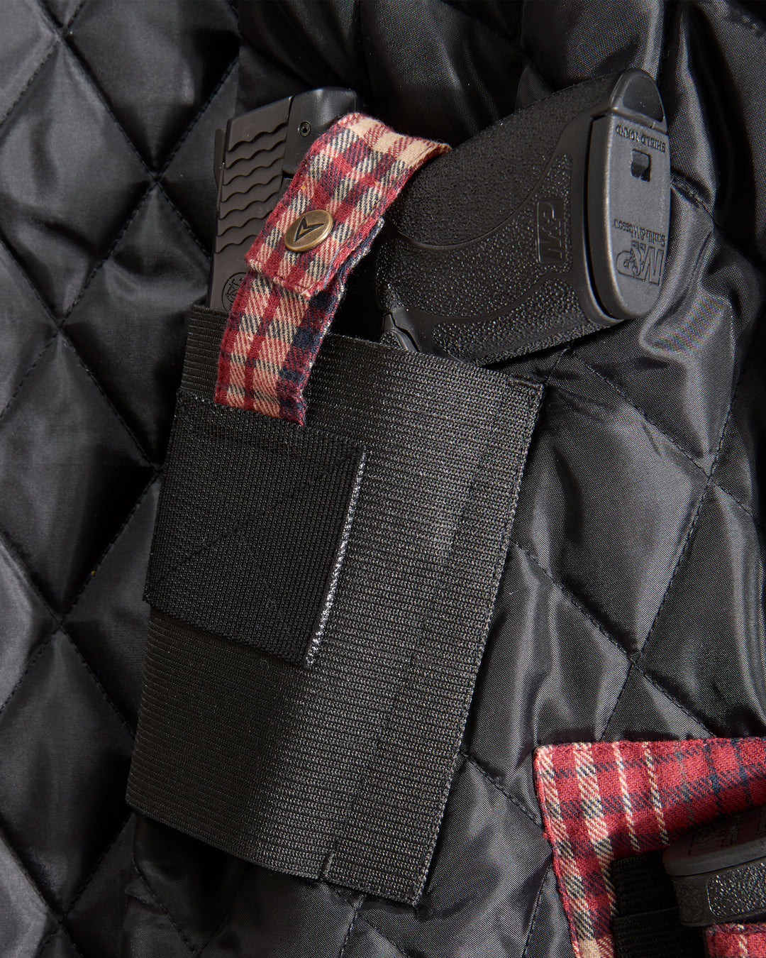 Concealed Carry Quilt Lined Shirt Jacket