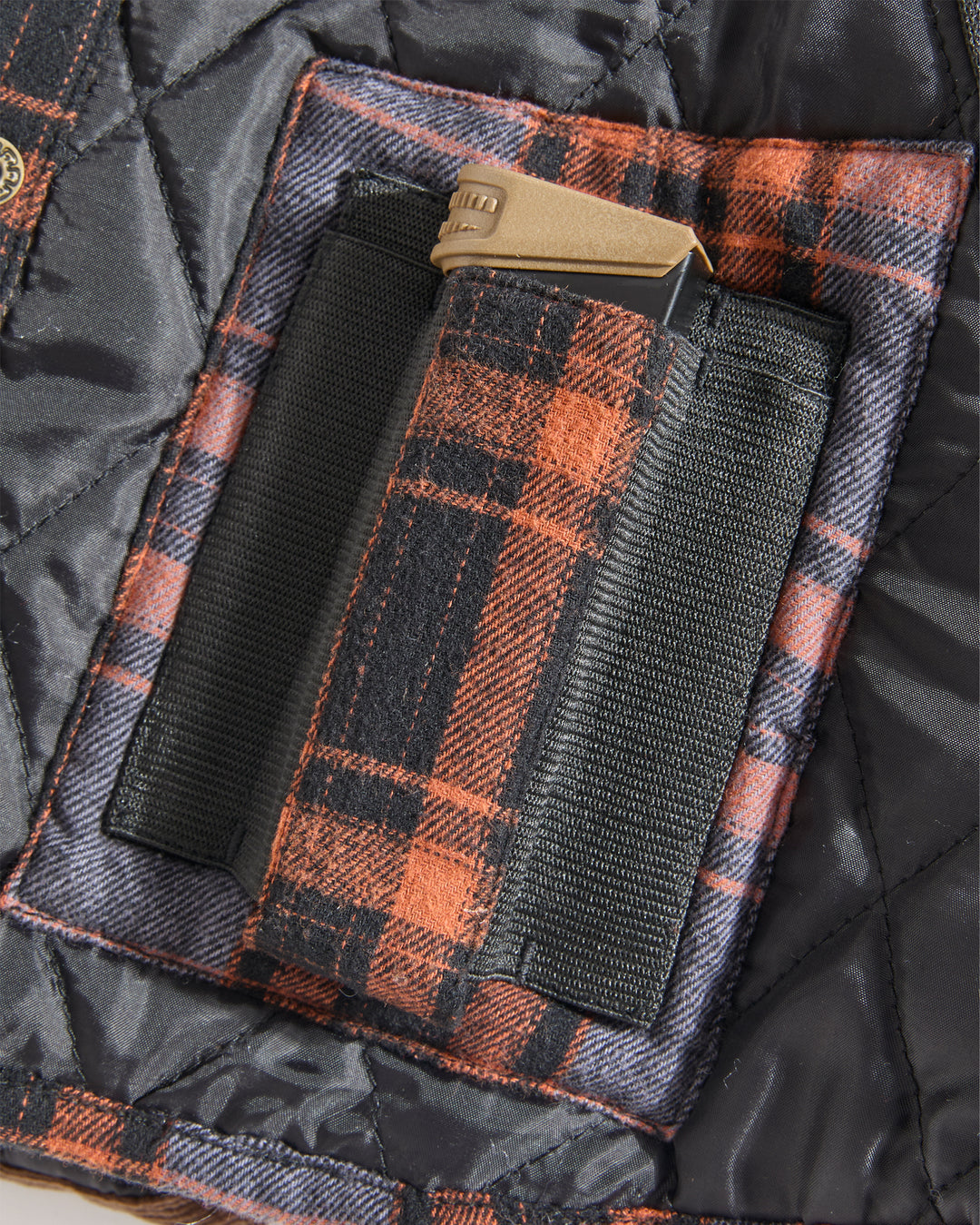 Concealed Carry Quilt Lined Shirt Jacket
