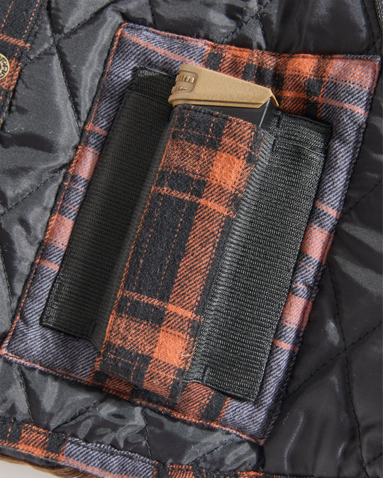 Concealed Carry Quilt Lined Shirt Jacket