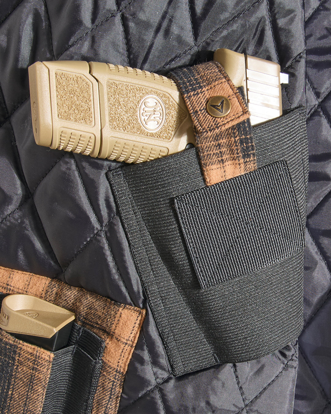 Concealed Carry Quilt Lined Shirt Jacket