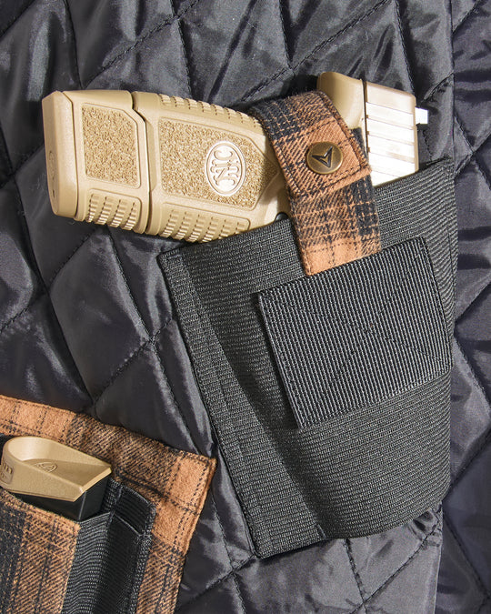 Concealed Carry Quilt Lined Shirt Jacket