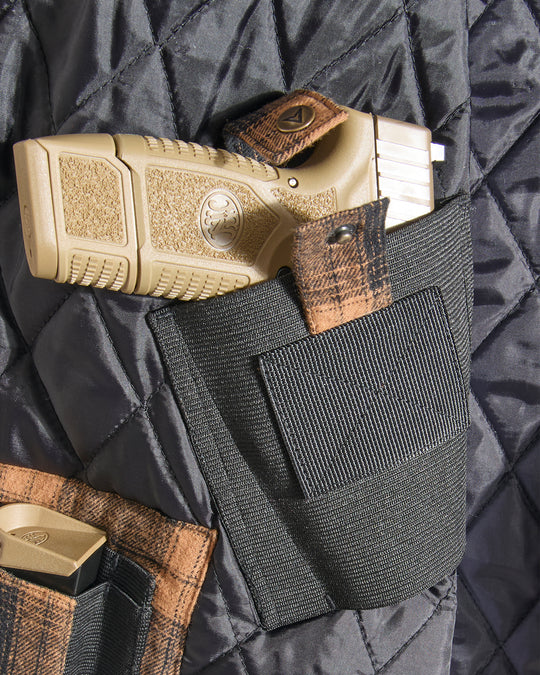 Concealed Carry Quilt Lined Shirt Jacket
