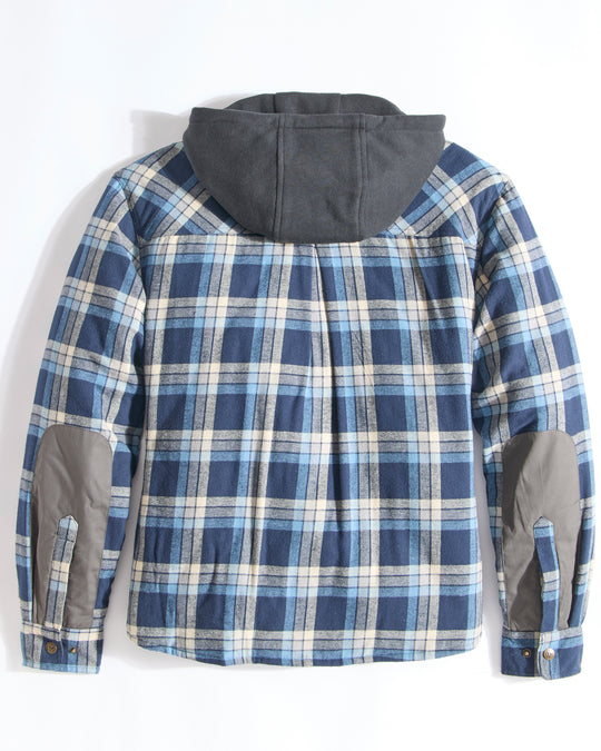 Concealed Carry Hooded Quilt Lined Shirt Jacket