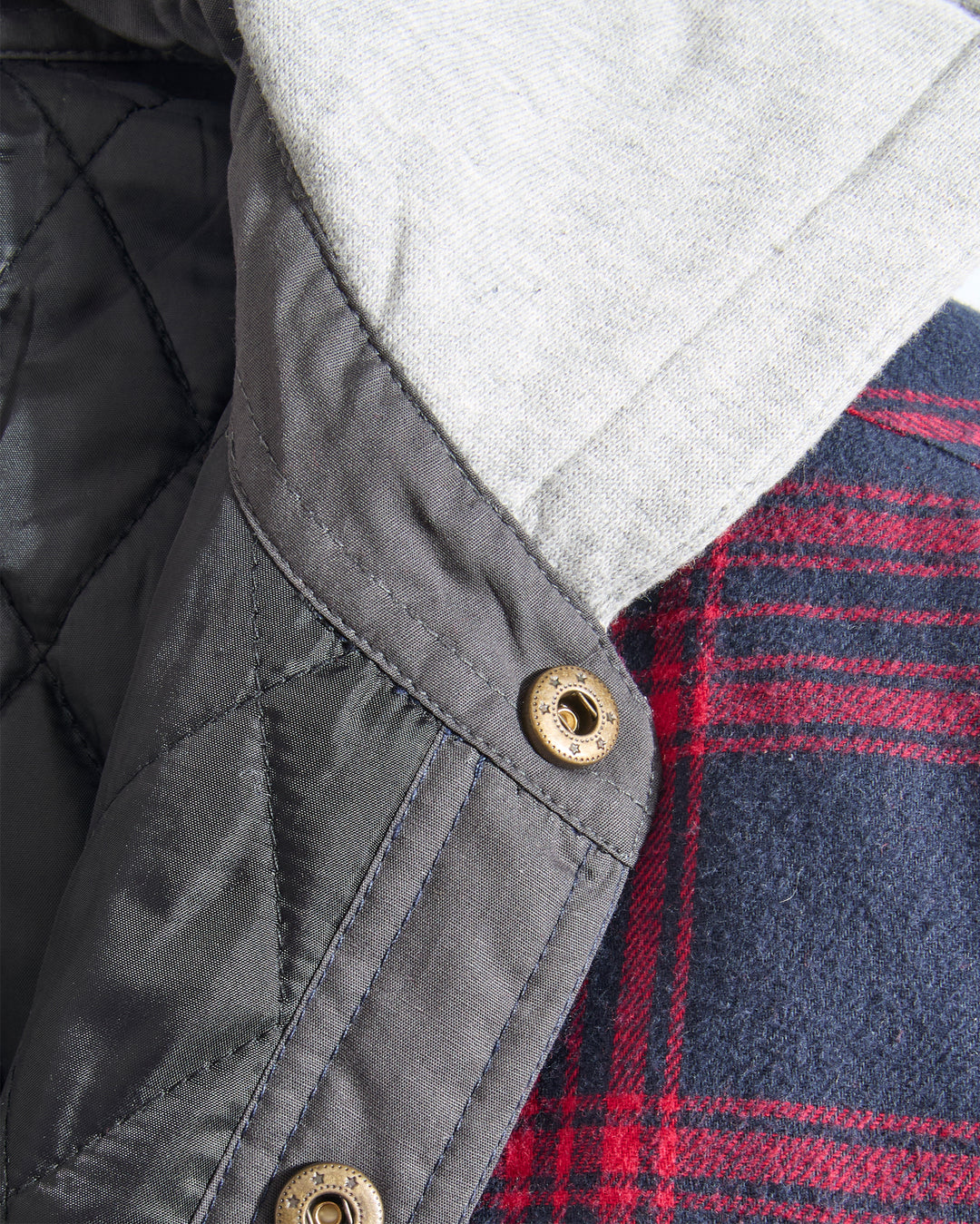Concealed Carry Hooded Quilt Lined Shirt Jacket