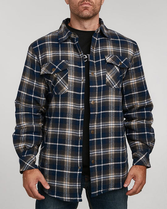 Retreat Thermal Lined Flannel Shirt Jacket Mens Outerwear Venado Small Lakeside 