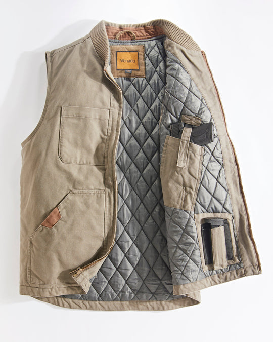 Concealed Carry Canvas Vest Mens Outerwear Venado 
