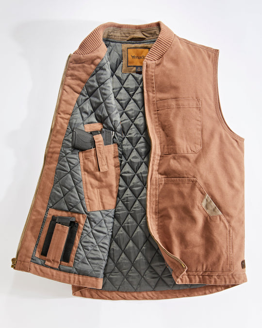 Concealed Carry Canvas Vest Mens Outerwear Venado 