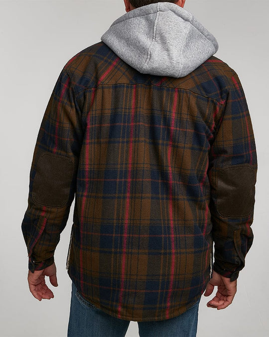 NorthWoods Berber Lined Hooded Shirt Jacket Mens Outerwear Venado 