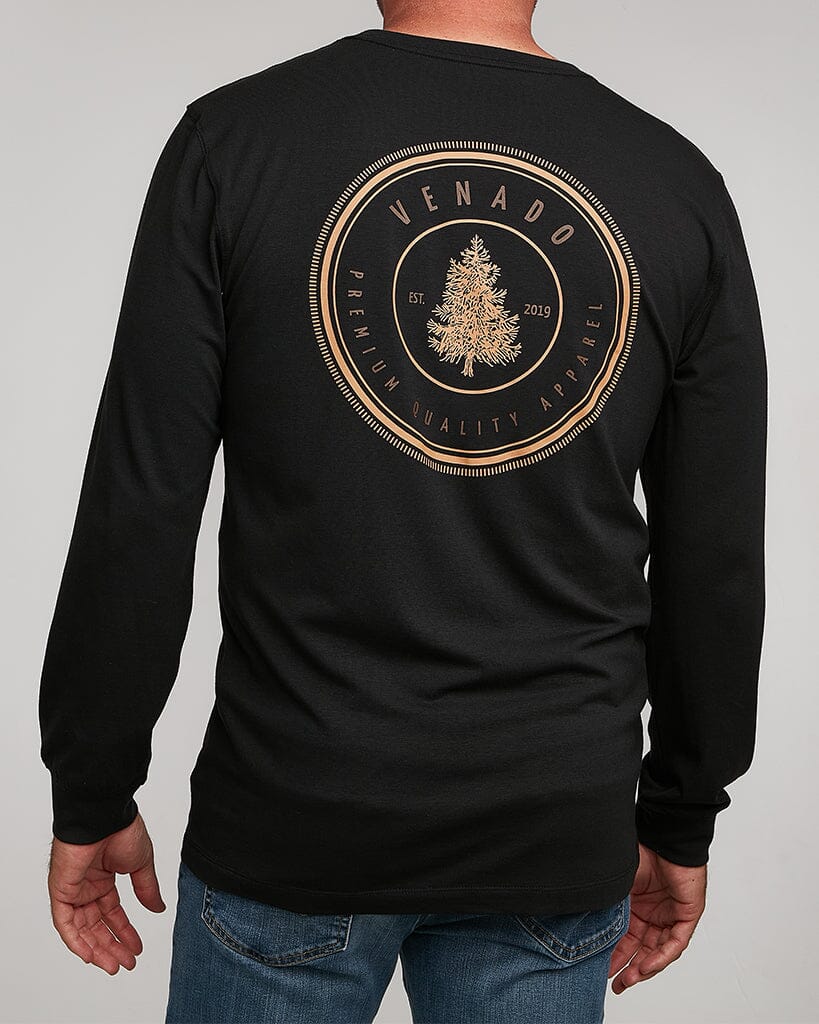 Premium Lumber Long Sleeve Flex Tee Mens Shirts Venado Small Black 