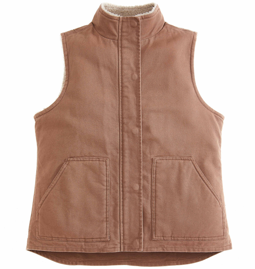 Womens Sherpa Lined Concealed Carry Canvas Vest Womens Outerwear Venado 